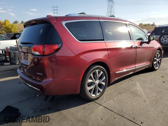 2018 Chrysler Pacifica Limited z VIN 2C4RC1GG1JR252550, wystawiony jako Copart lot #76137964 z przebiegiem 184 072 mil mil oraz Szkoda całkowita • Salvage title. Historia ofert i sprzedaży dostępna na DreamBid. Obrazek 3.