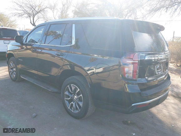 2024 Chevrolet Tahoe LS with VIN 1GNSKMKD9RR417627, listed as a IAAI auction lot 41629900 with 5,338 mi miles. Bid and sale history available at carsss.com. Image 3.