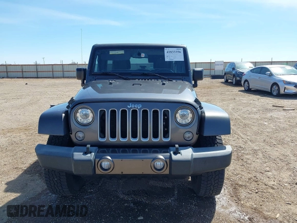 2017 Jeep Wrangler Unlimited Sahara with VIN 1C4BJWEG7HL641347, listed as a IAAI auction lot 41833356 with 84,735 mi miles. Bid and sale history available at carsss.com. Image 13.