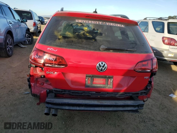 2015 Volkswagen Golf SportWagen TDI S with VIN 3VWFA7AU1FM512984, listed as a Copart auction lot 87753325 with 70,006 mi miles and Salvage Title. Bid and sale history available at carsss.com. Image 6.