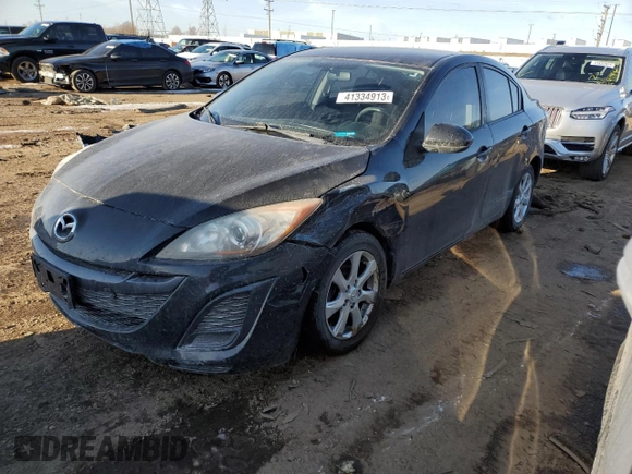 2010 Mazda 3 i Sport with VIN JM1BL1SF9A1276325, listed as a Copart auction lot 54973235 with 125,870 mi miles and Salvage title. Bid and sale history available at DreamBid. Image 1.