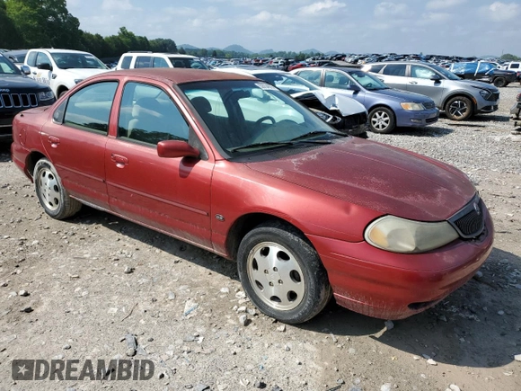 2000 Mercury Mystique GS with VIN 1MEFM6530YK615859, listed as a Copart auction lot 59704875 with 259,272 mi miles and Salvage title. Bid and sale history available at DreamBid. Image 4.