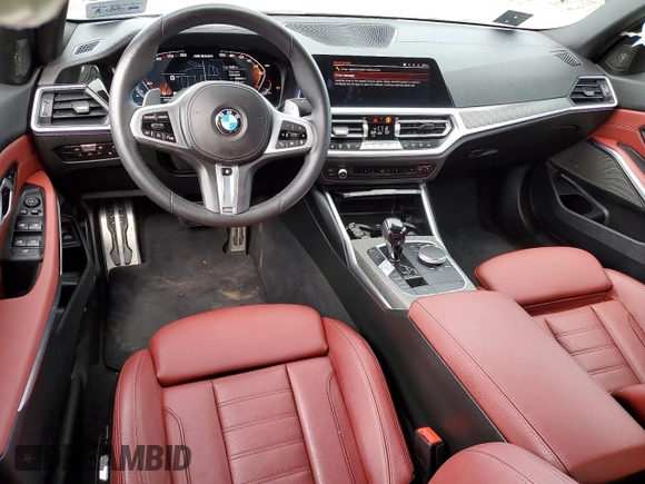 2022 BMW 3 Series M340i xDrive with VIN 3MW5U9J06N8C67957, listed as a Copart auction lot 49737485 with 10,563 mi miles and Salvage Title. Bid and sale history available at carsss.com. Image 8.
