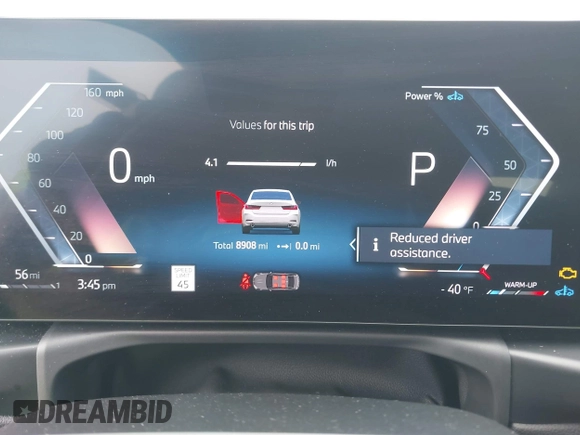 2025 BMW 3 Series 330i with VIN 3MW69CW00S8F10279, listed as a IAAI auction lot 42449705 with 8,908 mi miles and . Bid and sale history available at DreamBid. Image 7.