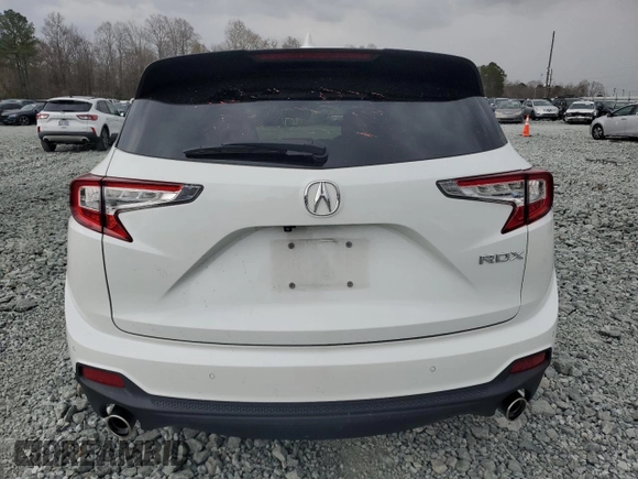 2021 Acura RDX w/Advance Package with VIN 5J8TC1H77ML019498, listed as a Copart auction lot 49355645 with 53,990 mi miles and Salvage Title. Bid and sale history available at carsss.com. Image 6.