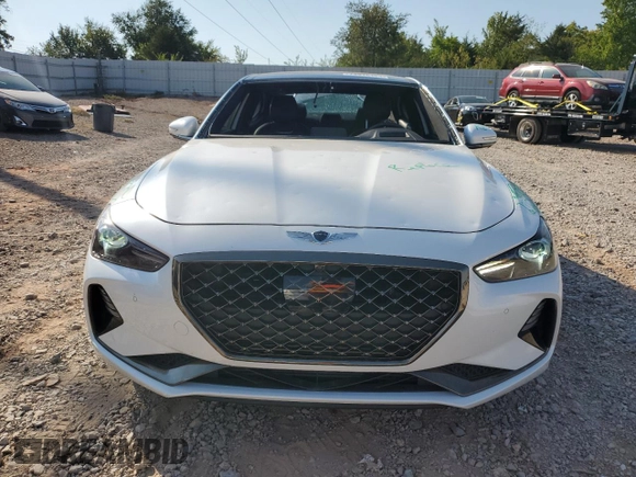 2020 Genesis G70 3.3T with VIN KMTG34LEXLU063223, listed as a Copart auction lot 74316164 with 48,317 mi miles and Salvage Title. Bid and sale history available at carsss.com. Image 5.