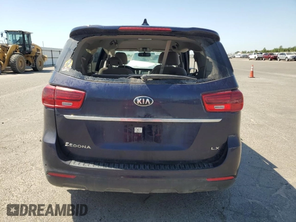 2020 Kia Sedona EX with VIN KNDMB5C14L6644308, listed as a Copart auction lot 58670414 with 186,148 mi miles and Non Repairable. Bid and sale history available at carsss.com. Image 6.