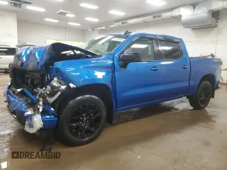 2022 Chevrolet Silverado 1500 RST with VIN 1GCUDEED0NZ601314, listed as a Copart auction lot 47576865 with 0 mi miles and Salvage Title. Bid and sale history available at carsss.com. Image 1.