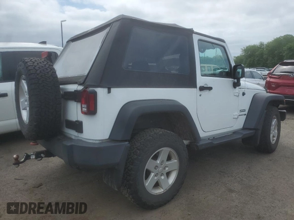 2018 Jeep Wrangler Sport S z VIN 1C4AJWAG8JL867954, wystawiony jako Copart lot #57175235 z przebiegiem 69 390 mil mil oraz Szkoda całkowita • Salvage title. Historia ofert i sprzedaży dostępna na DreamBid. Obrazek 3.