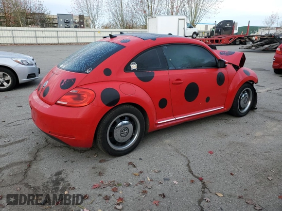 2013 Volkswagen Beetle with VIN 3VWHX7AT8DM604332, listed as a Copart auction lot 79781264 with 125,692 mi miles and Salvage Title. Bid and sale history available at DreamBid. Image 3.