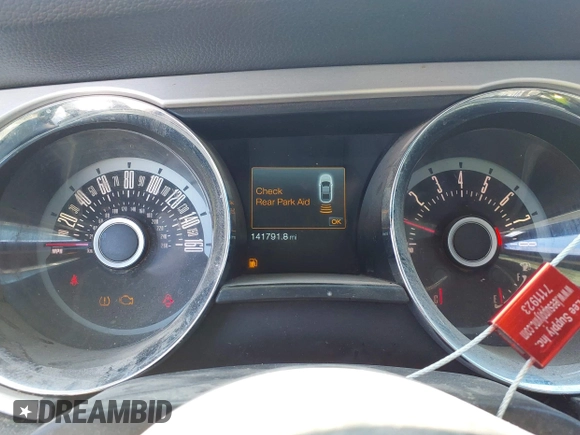 2013 Ford Mustang V6 with VIN 1ZVBP8AM1D5246288, listed as a IAAI auction lot 42024934 with 141,791 mi miles. Bid and sale history available at carsss.com. Image 15.