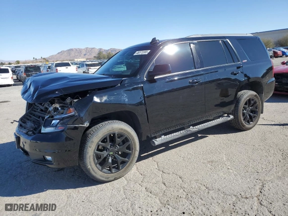 2018 Chevrolet Tahoe LT with VIN 1GNSKBKC4JR324160, listed as a Copart auction lot 46373385 with 123,196 mi miles and Salvage Title. Bid and sale history available at carsss.com. Image 1.