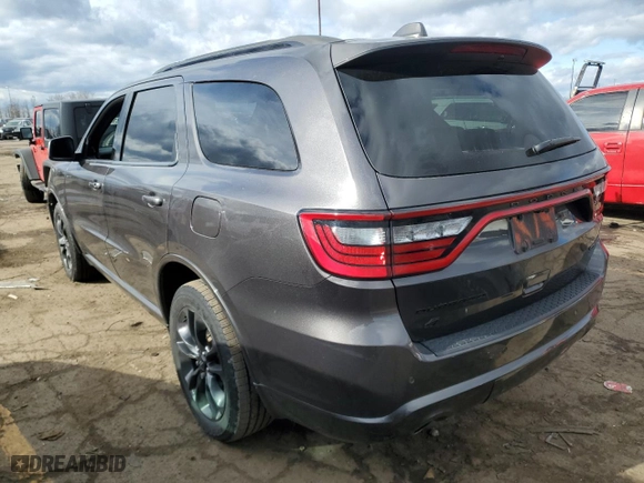 2021 Dodge Durango GT Plus with VIN 1C4RDJDG8MC521836, listed as a Copart auction lot 42383215 with 76,703 mi miles and Salvage Title. Bid and sale history available at carsss.com. Image 2.