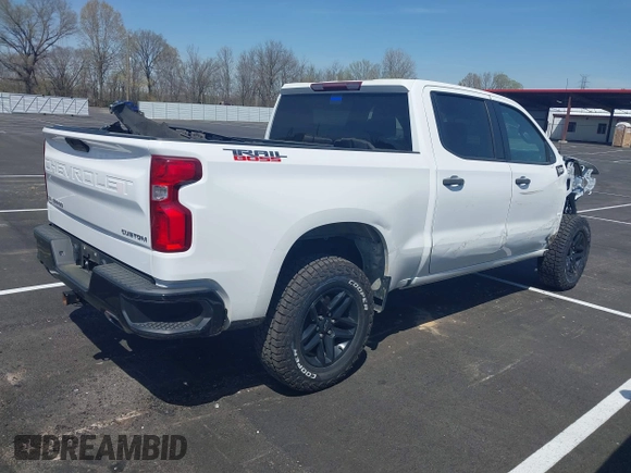 2021 Chevrolet Silverado 1500 Custom Trail Boss with VIN 1GCPYCEF1MZ413908, listed as a IAAI auction lot 41891660 with 88,335 mi miles and . Bid and sale history available at DreamBid. Image 4.