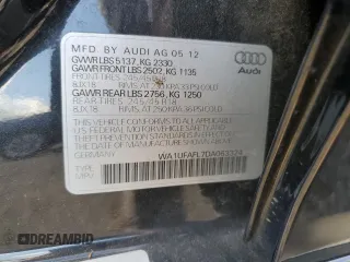 2013 Audi allroad Premium Plus with VIN WA1UFAFL7DA063324, listed as a Copart auction lot 84928244 with 105,823 mi miles and Salvage Title. Bid and sale history available at carsss.com. Image 12.