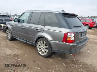 2008 Land Rover Range Rover Sport SC with VIN SALSH23458A135906, listed as a IAAI auction lot 41553624 with 169,459 mi miles. Bid and sale history available at carsss.com. Image 3.