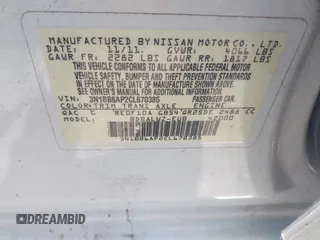 2012 Nissan Sentra SE-R z VIN 3N1BB6AP2CL670385, wystawiony jako IAAI lot #42431771 z przebiegiem 186 513 mil mil oraz . Historia ofert i sprzedaży dostępna na DreamBid. Obrazek 9.