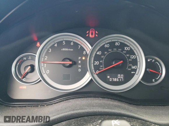 2005 Subaru Legacy with VIN 4S3BP616657312428, listed as a Copart auction lot 89338005 with 78,617 mi miles and Salvage title. Bid and sale history available at DreamBid. Image 9.