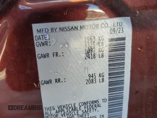 2024 Nissan Altima 2.5 SV with VIN 1N4BL4DV1RN321676, listed as a Copart auction lot 54832505 with 50,256 mi miles and Salvage Title. Bid and sale history available at carsss.com. Image 13.