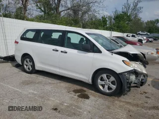 2012 Toyota Sienna with VIN 5TDZK3DC6CS244891, listed as a Copart auction lot 54442055 with 137,680 mi miles and Salvage title. Bid and sale history available at DreamBid. Image 4.