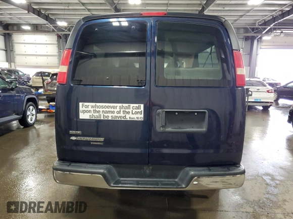 2011 Chevrolet Express Passenger 1LT with VIN 1GAZG1FGXB1118401, listed as a Copart auction lot 61633484 with 92,133 mi miles and Salvage title. Bid and sale history available at DreamBid. Image 6.
