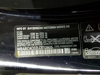 2020 BMW 8 Series M850i xDrive with VIN WBABC4C02LCE12605, listed as a Copart auction lot 38272784 with 53,090 mi miles. Bid and sale history available at carsss.com. Image 12.