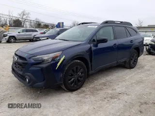2025 Subaru Outback Onyx z VIN 4S4BTALC3S3141167, wystawiony jako Copart lot #43535255 z przebiegiem 4 073 mil mil oraz Szkoda całkowita • Salvage title. Historia ofert i sprzedaży dostępna na DreamBid. Obrazek 1.