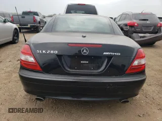 2007 Mercedes-Benz SLK 280 with VIN WDBWK54F17F160166, listed as a Copart auction lot 60133435 with 71,827 mi miles and Salvage title. Bid and sale history available at DreamBid. Image 6.