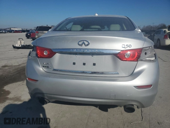 2017 Infiniti Q50 Premium with VIN JN1EV7AR5HM831353, listed as a Copart auction lot 42616815 with 97,395 mi miles and Salvage Title. Bid and sale history available at DreamBid. Image 6.