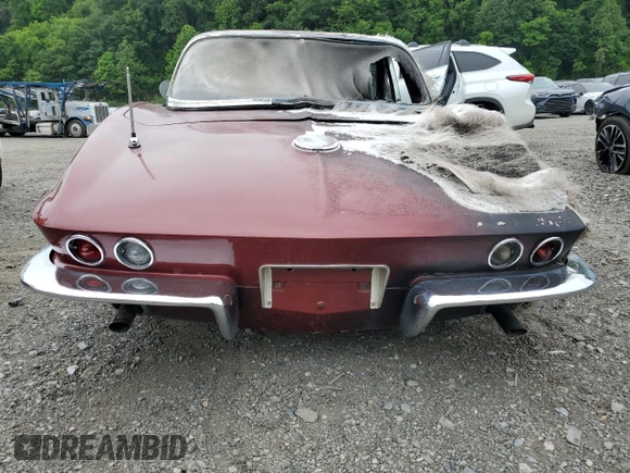 1966 Chevrolet Corvette with VIN 19467S100275, listed as a Copart auction lot 61410885 with 75,916 mi miles and Non repairable. Bid and sale history available at DreamBid. Image 6.