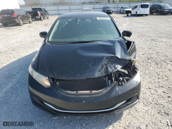 2015 Honda Civic Sedan LX with VIN 19XFB2F58FE103928, listed as a Copart auction lot 49826405 with 91,661 mi miles and Salvage Title. Bid and sale history available at carsss.com. Image 5.