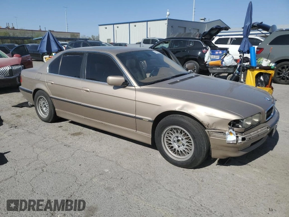 2001 BMW 7 Series 740i with VIN WBAGG83401DN83796, listed as a Copart auction lot 61862025 with Not provided miles and Salvage title. Bid and sale history available at DreamBid. Image 4.