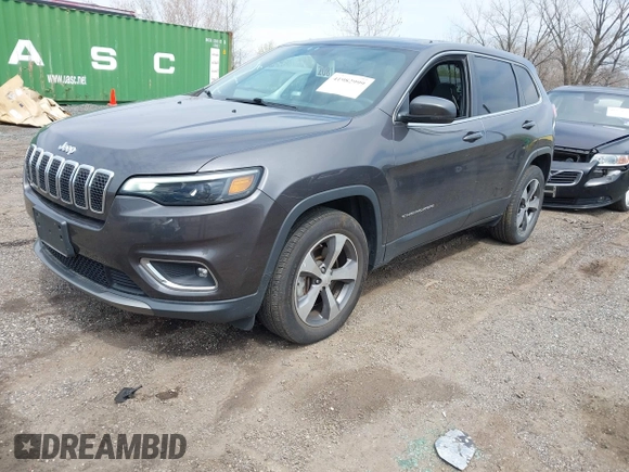 2019 Jeep Cherokee Limited with VIN 1C4PJMDX6KD156310, listed as a IAAI auction lot 41982999 with 52,000 mi miles. Bid and sale history available at carsss.com. Image 19.