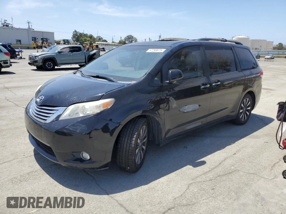 2011 Toyota Sienna XLE AAS z VIN 5TDYK3DC7BS111311, wystawiony jako Copart lot #57298675 z przebiegiem 131 597 mil mil oraz Szkoda całkowita • Salvage title. Historia ofert i sprzedaży dostępna na DreamBid. Obrazek 1.