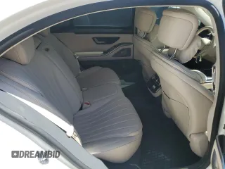 2022 Mercedes-Benz S 500 with VIN W1K6G6DB6NA157723, listed as a Copart auction lot 48541805 with 27,198 mi miles and Salvage Title. Bid and sale history available at DreamBid. Image 10.