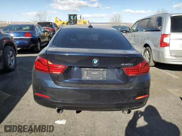 2018 BMW 4 Series 440i with VIN WBA4J5C57JBF07535, listed as a Copart auction lot 47117805 with 59,600 mi miles and Salvage Title. Bid and sale history available at DreamBid. Image 6.