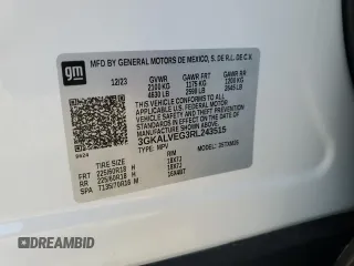 2024 GMC Terrain SLT with VIN 3GKALVEG3RL243515, listed as a Copart auction lot 60231975 with 4,616 mi miles and Salvage title. Bid and sale history available at DreamBid. Image 12.