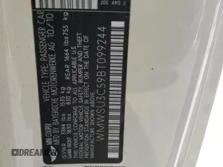 2011 MINI Hardtop с VIN WMWSU3C59BT099244, выставлен на аукционе Copart как лот 43682064 с пробегом 168 133 миль миль и Чистый • Clean title. История ставок и продаж доступна на DreamBid. Изображение 12.