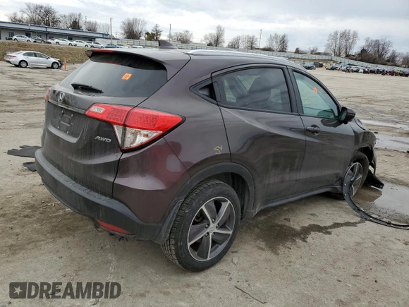 2022 Honda HR-V EX-L with VIN 3CZRU6H78NM725151, listed as a Copart auction lot 46892185 with 68,588 mi miles and Salvage Title. Bid and sale history available at carsss.com. Image 3.