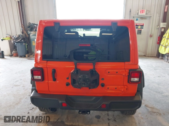 2023 Jeep Wrangler Sport with VIN 1C4HJXDG7PW676453, listed as a IAAI auction lot 42222995 with 32,347 mi miles and . Bid and sale history available at DreamBid. Image 16.