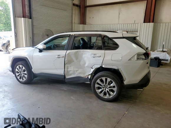 2025 Toyota RAV4 XLE Premium with VIN 2T3C1RFV9SW367432, listed as a Copart auction lot 59307585 with 7,570 mi miles and Salvage title. Bid and sale history available at DreamBid. Image 2.