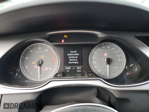 2015 Audi S4 Premium Plus with VIN WAUBGAFL0FA106590, listed as a Copart auction lot 64687474 with 122,061 mi miles and Salvage Title. Bid and sale history available at carsss.com. Image 9.