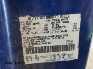 2002 Ford F-150 XL with VIN 1FTRX08L12KA21447, listed as a Copart auction lot 73152664 with Not provided miles and Salvage title. Bid and sale history available at DreamBid. Image 13.