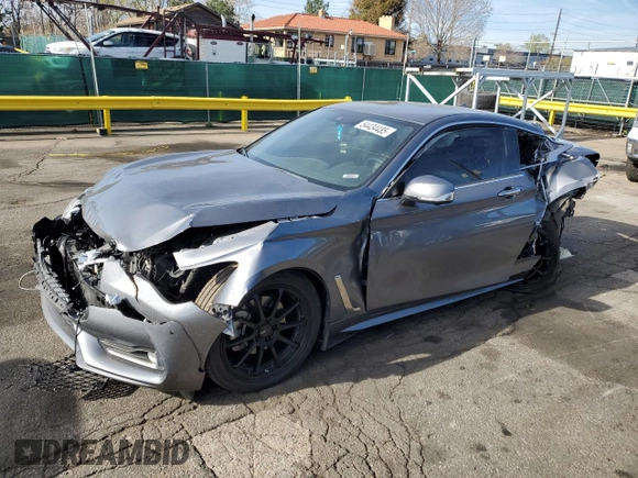 2022 Infiniti Q60 Luxe with VIN JN1EV7KL1NM630376, listed as a Copart auction lot 54434485 with 28,477 mi miles and Salvage title. Bid and sale history available at DreamBid. Image 1.