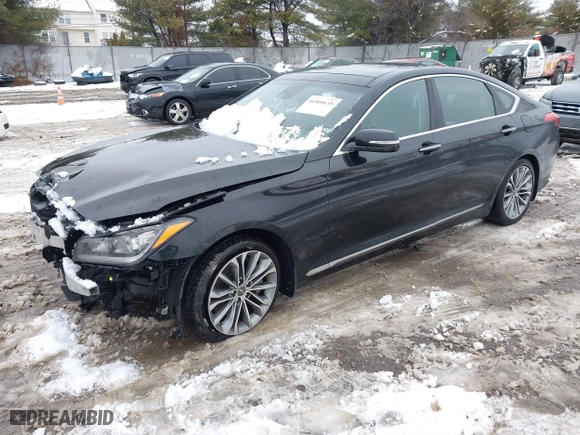2015 Hyundai Genesis 3.8L with VIN KMHGN4JE9FU099240, listed as a IAAI auction lot 41560635 with 128,345 mi miles. Bid and sale history available at carsss.com. Image 20.