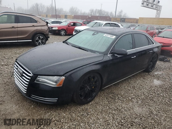 2013 Audi A8 4.0L with VIN WAUR2AFD3DN010884, listed as a Copart auction lot 42517495 with 123,212 mi miles and Salvage title. Bid and sale history available at DreamBid. Image 1.