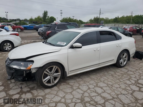 2015 Volkswagen Passat SE with VIN 1VWBS7A32FC078188, listed as a Copart auction lot 57938795 with 150,877 mi miles and Salvage title. Bid and sale history available at DreamBid. Image 1.