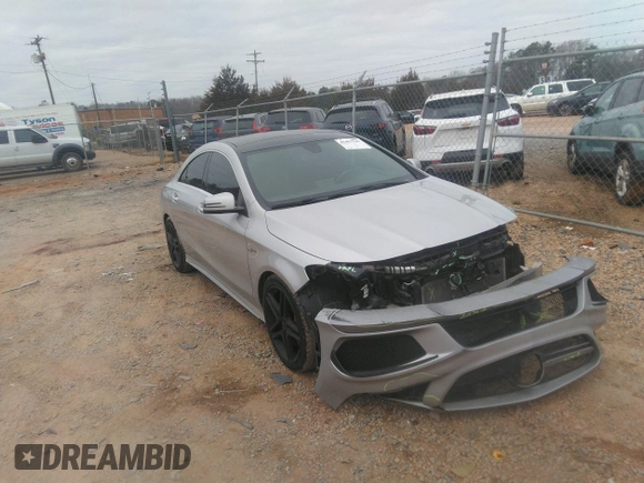 2014 Mercedes-Benz CLA 45 AMG with VIN WDDSJ5CB5EN105567, listed as a IAAI auction lot 41457747 with 94,538 mi miles and . Bid and sale history available at DreamBid. Image 1.