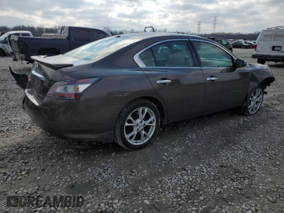 2013 Nissan Maxima SV with VIN 1N4AA5AP1DC818812, listed as a Copart auction lot 44858715 with 143,011 mi miles and Salvage Title. Bid and sale history available at DreamBid. Image 3.