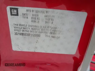 2015 Chevrolet Impala LT с VIN 2G1WB5E38F1120090, выставлен на аукционе IAAI как лот 42177911 с пробегом 65 806 миль миль и . История ставок и продаж доступна на DreamBid. Изображение 9.